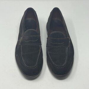 Allen Edmonds Men's Dark Brown Suede Penny Loafers